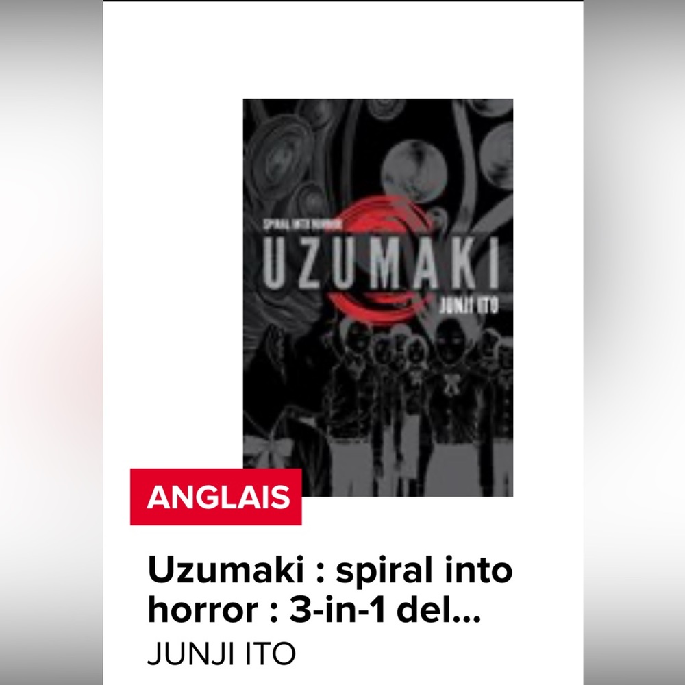 Junji Ito Uzumaki Manga